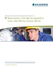 Seminare für Betriebsräte und JAV-Mitglieder 2013 - Bildungswerk ...