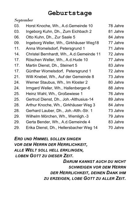 Gemeindebrief III/12 - Wunderthausen