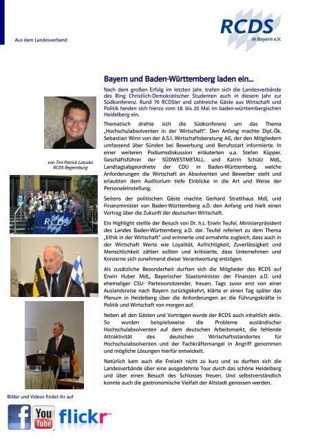 Newsletter des RCDS in Bayern Juli 2012