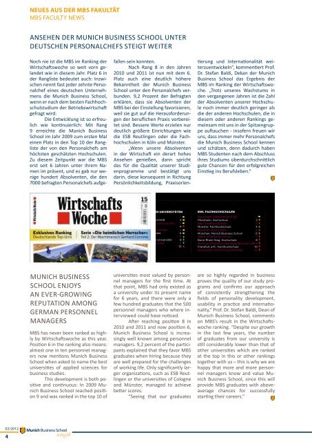 MBS insight 02/2012 - Munich Business School