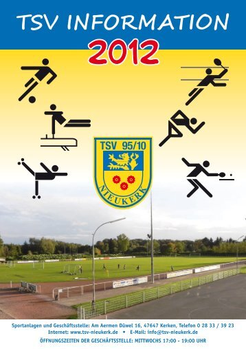 Die Ausgabe "TSV Information 2012" - TSV 95/10 Nieukerk e.V.