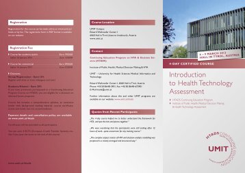 Course brochure - UMIT