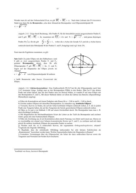 Lange und Meyer: Kegelschnitte I - Mathematikinformation
