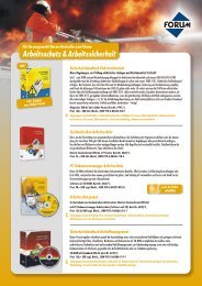 Flyer Arbeitsschutz 2010.cdr - Forum Verlag Herkert GmbH