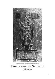 Familienarchiv Neithardt - Urkunden - Stadtarchiv Ulm