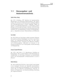 1.1 Herausgeber- und Autorenverzeichnis