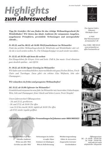 A-7431 Bad Tatzmannsdorf, Jormannsdorf 20 ... - beim Weinatelier!