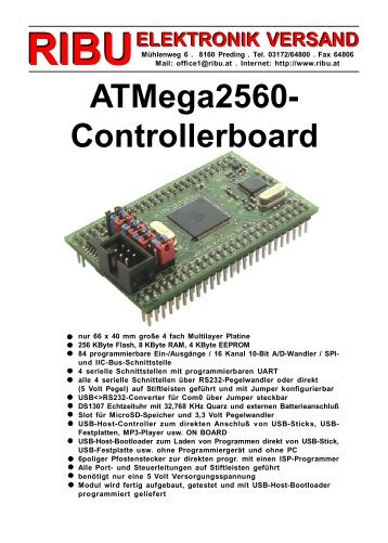 ATMega2560- Controllerboard - RIBU-ELEKTRONIK-VERSAND