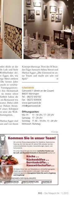 Aktuelle Ausgabe - RiQ DAS MAGAZIN