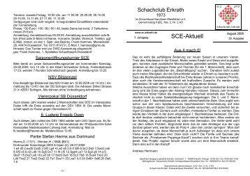 SCE-Aktuell - Schachclub Erkrath 1973