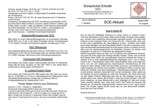 SCE-Aktuell - Schachclub Erkrath 1973