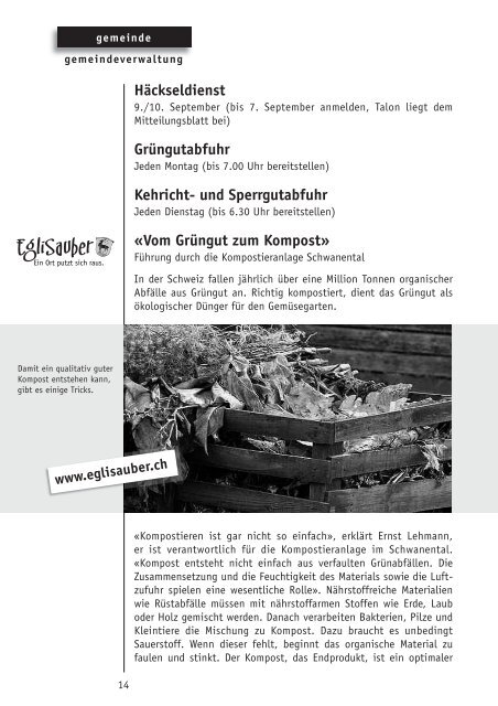 mitteilungen 9/11 - Gemeinde Eglisau
