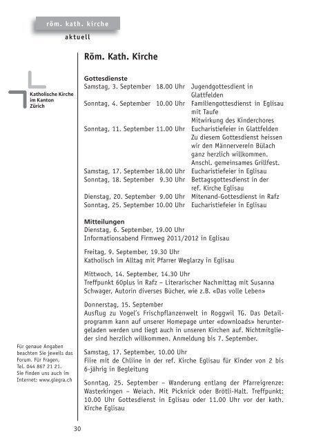 mitteilungen 9/11 - Gemeinde Eglisau