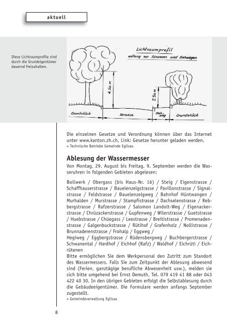 mitteilungen 9/11 - Gemeinde Eglisau