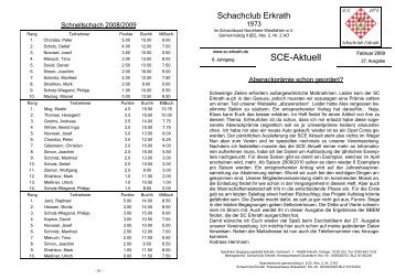 SCE-Aktuell - Schachclub Erkrath 1973