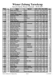 Wiener Zeitung Tarockcup - Computerschule Wiener Neustadt