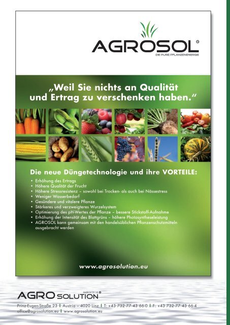 Was ist AGROSOL - AGROsolution