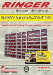 Gebrauchtmaterial MAWEV - Ringer KG