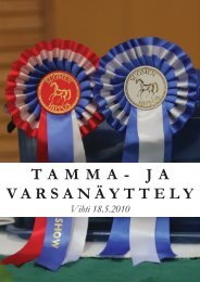 TAMMA- JA VARSANÄYTTELY - Suomenhevonen 100 vuotta