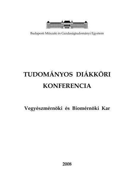 tudományos diákköri konferencia - Index of - Budapesti Műszaki és ...