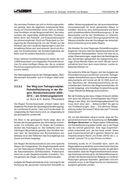 Rohstoffbericht Baden-Württemberg 2002 Gewinnung, Verbrauch