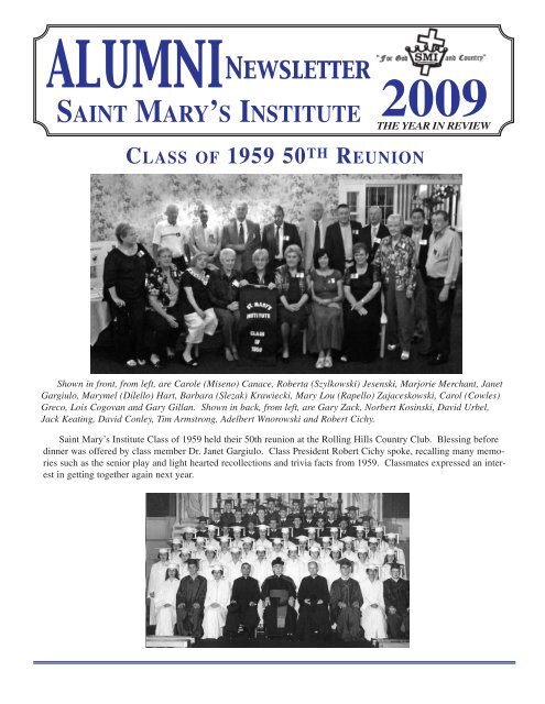 SMI Alumni Newsletter 2009 - St. Mary's Institute