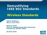 Wireless 802 Standards - Working Group - IEEE