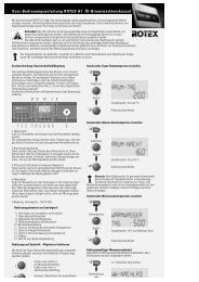 Kurz-Bedienungsanleitung ROTEX A1 Öl-Brennwertheizkessel