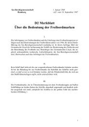 D2 Merkblatt Über die Bedeutung der Freibordmarken