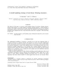 A model updating strategy of non-linear vibrating structures