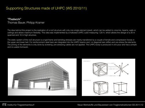 Tragkonstruktionen aus Ultra-Hochfestem Beton (UHPC)