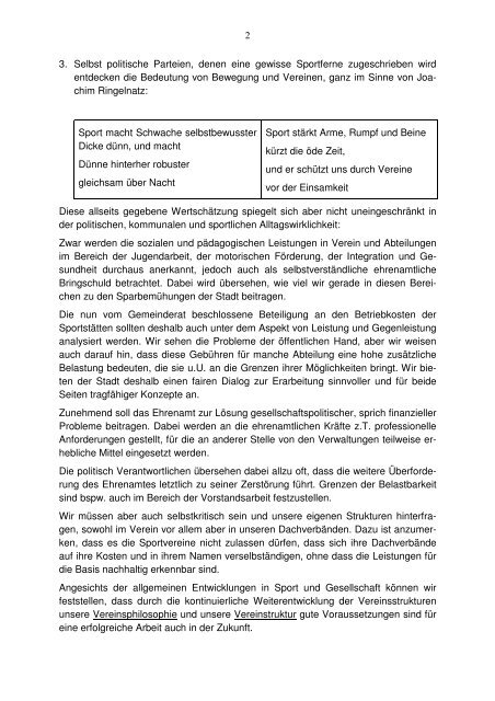 Bericht zur Delegiertenversammlung 2006 - SV Böblingen