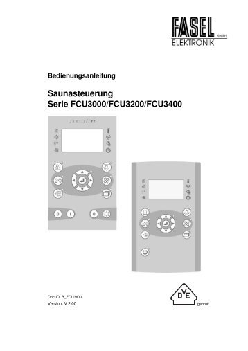 Saunasteuerung Serie FCU3000/FCU3200 ... - SaunaSteine.de