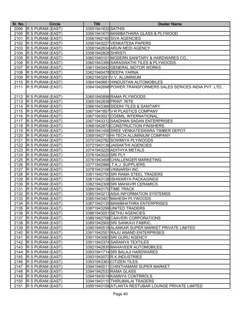 21754_EFILING DLRS - Tamil Nadu VAT