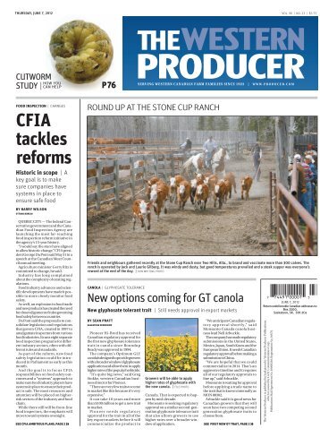 CFIA tackles reforms - The Western Producer