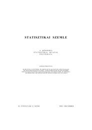 STATISZTIKAI SZEMLE - Központi Statisztikai Hivatal