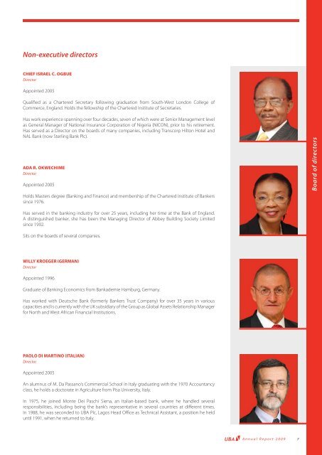 2009 Annual Report and Financial Statements - UBA Plc