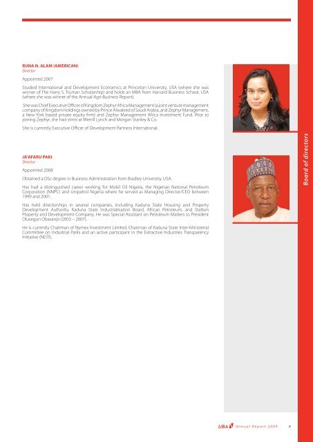 2009 Annual Report and Financial Statements - UBA Plc