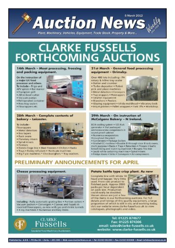 THURSDAY 15th MARCH 2012 - Auction News Services