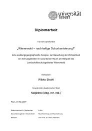 Diplomarbeit Suburbanisierung - Die Grünen Wolfsgraben