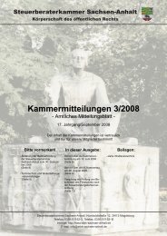 Kammermitteilungen 3/2008 - Steuerberaterkammer Sachsen-Anhalt