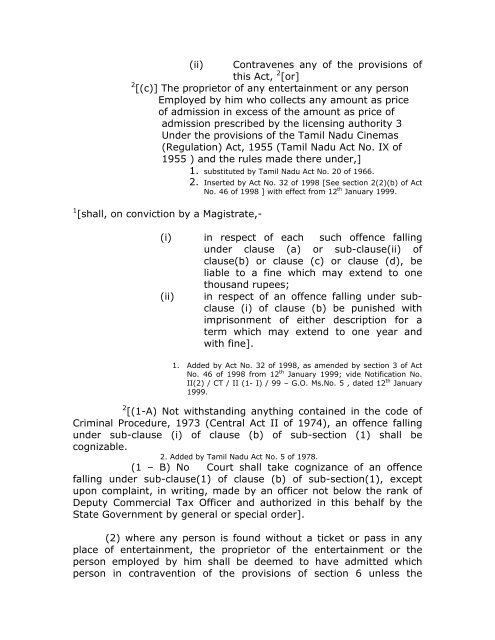 the tamil nadu entertainments tax act, 1939 - Tamil Nadu VAT