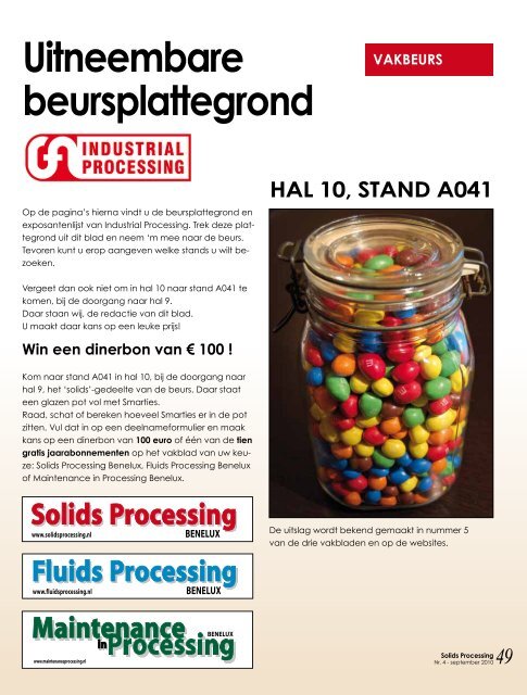 VAKBEURS Plattegrond en exposanten - Solids Processing