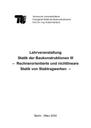 Lehrveranstaltung Statik der Baukonstruktionen III - Fachgebiet ...