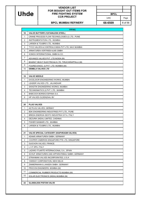 U6509-3104 ABM Fire Fighting Package Tender ... - Bharat Petroleum