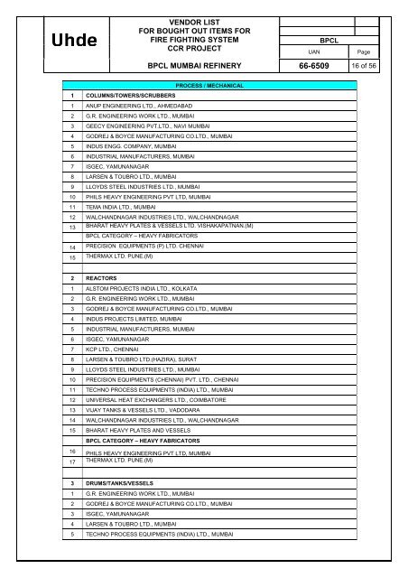 U6509-3104 ABM Fire Fighting Package Tender ... - Bharat Petroleum