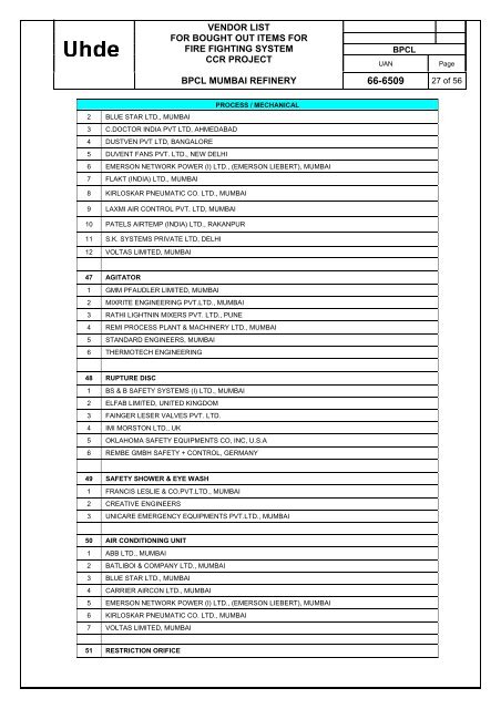 U6509-3104 ABM Fire Fighting Package Tender ... - Bharat Petroleum