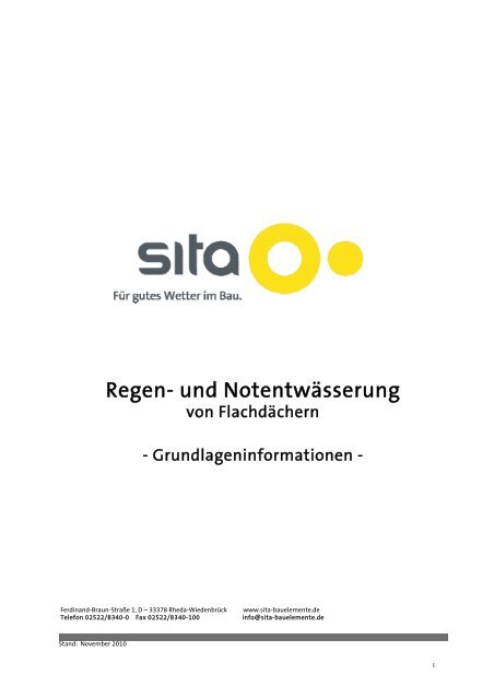 Grundlageninformationen - Sita Bauelemente