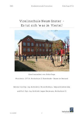 Vincelinschule Neumünster - Hochschule 21