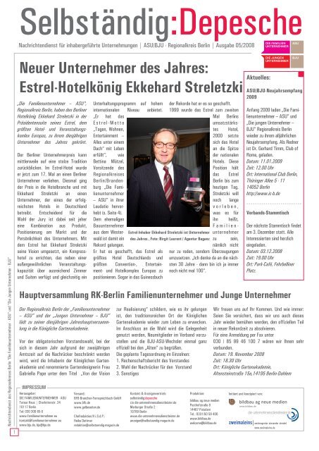 Estrel-Hotelkönig Ekkehard Streletzki - BJU/ASU